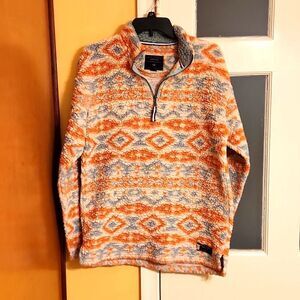 Southern Marsh Women's Southwestern Print Quarter Zip Pullover Size S